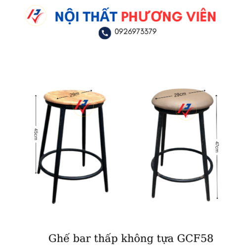 ghe bar thap khong tua