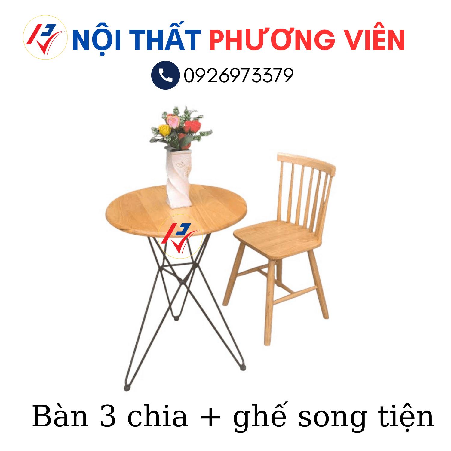 Ban sat 3 chia và ghe song tien