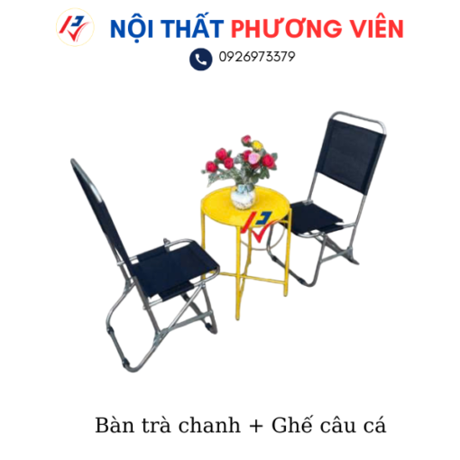 ban tra chanh va ghe cau ca