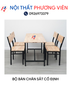 bo ban ghe quan nhau chan sat co dinh
