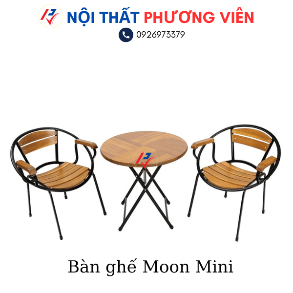 ban ghe patio moon mini