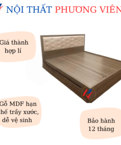 Giường ngủ MDF chống trầy xước, dễ vệ sinh