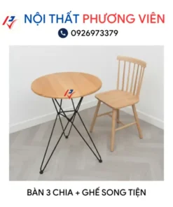 Ban sat 3 chia va ghe song tien