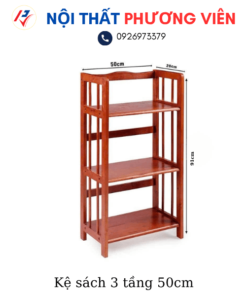 ke sach 3 tang 50cm