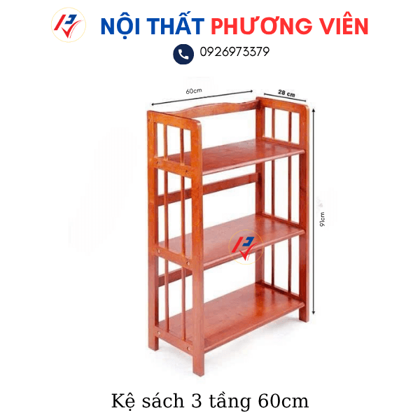 ke sach 3 tang 60cm