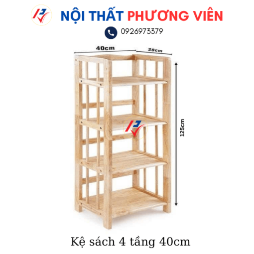 ke sach 4 tang 40cm
