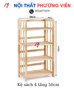 ke sach 4 tang 50cm