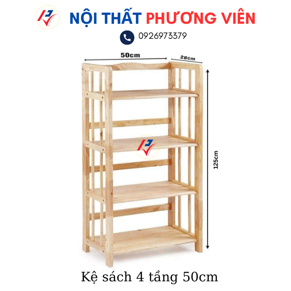 ke sach 4 tang 50cm