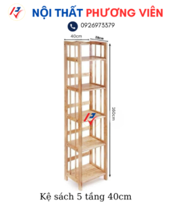 ke sach 5 tang 40cm