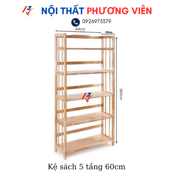 ke sach 5 tang 60cm