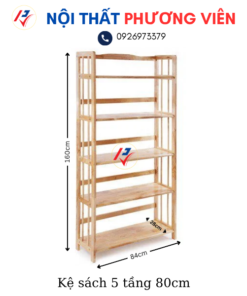 ke sach 5 tang 80cm