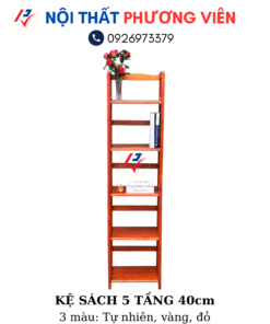 ke sach 5 tang 40cm