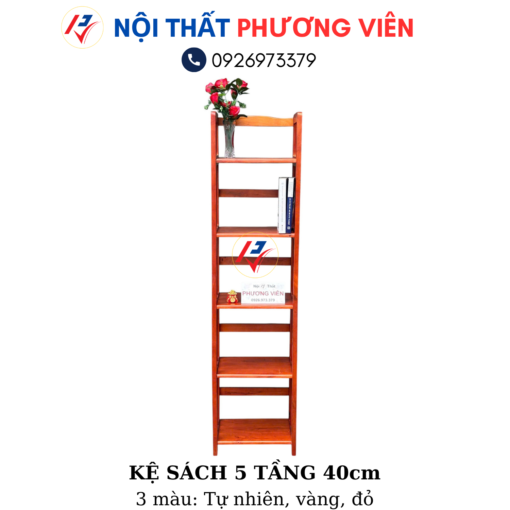 ke sach 5 tang 40cm