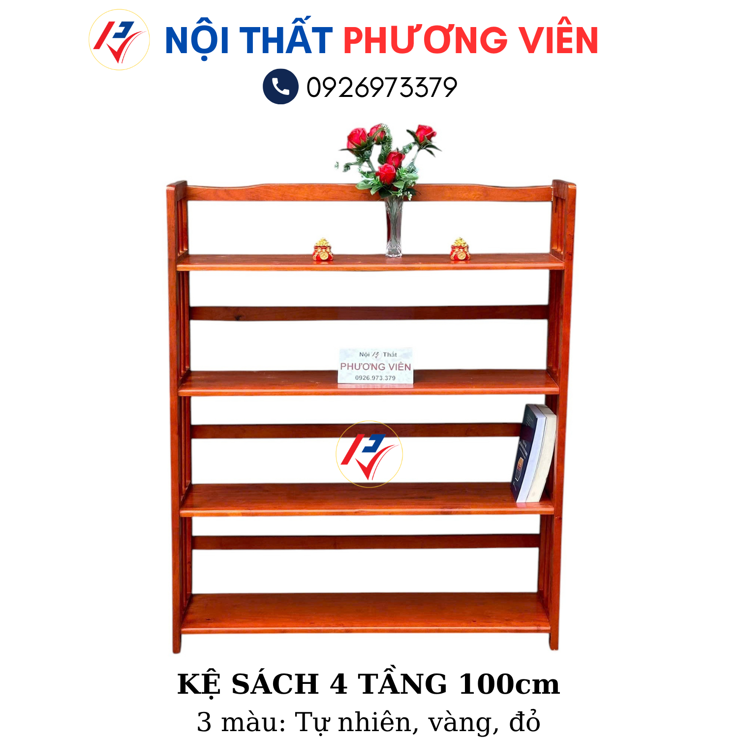 ke sach 4 tang 100cm