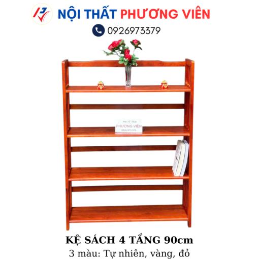 ke sach 4 tang 90cm