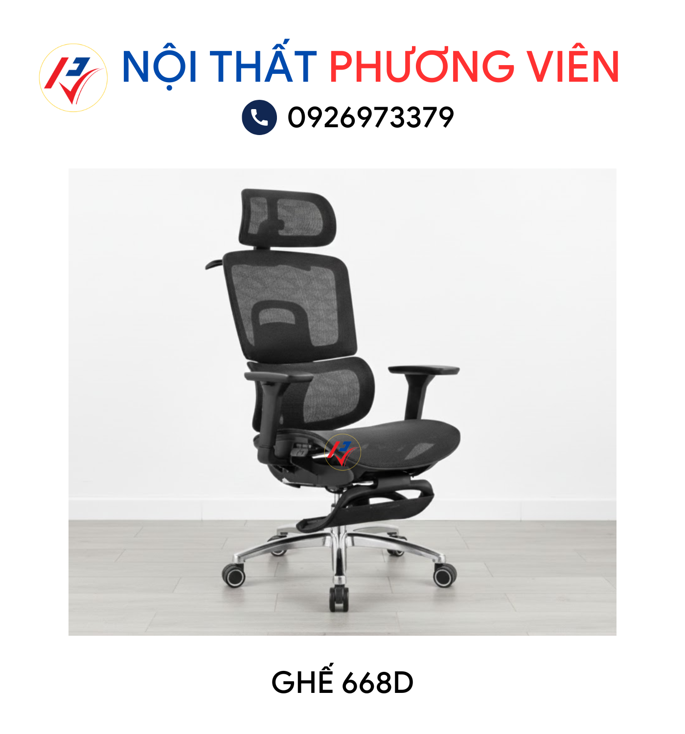 ghe van phong 668d