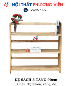 ke sach 3 tang 90cm