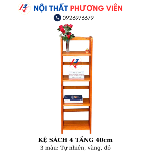 ke sach 4 tang 40cm