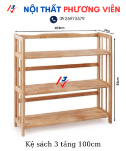 ke sach 3 tang 100cm