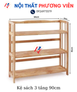 ke sach 3 tang 90cm
