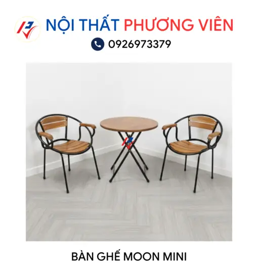 ban ghe patio moon mini