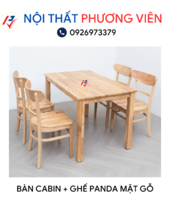ban cabin va ghe panda mat go