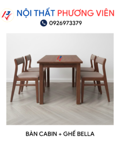ban cabin va ghe bella