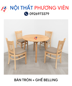 bo ban tron va ghe belling