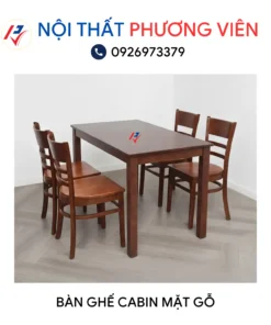 ban ghe cabin mat go