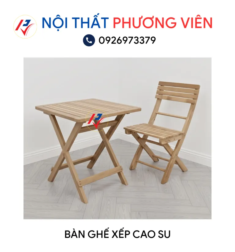 Ban ghe xep cao su