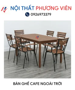 Bo ban ghe cafe ngoai troi