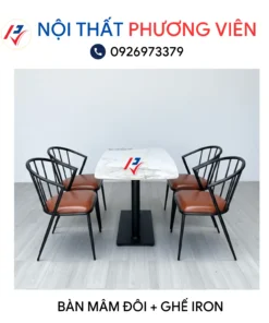 ban mam doi va ghe iron