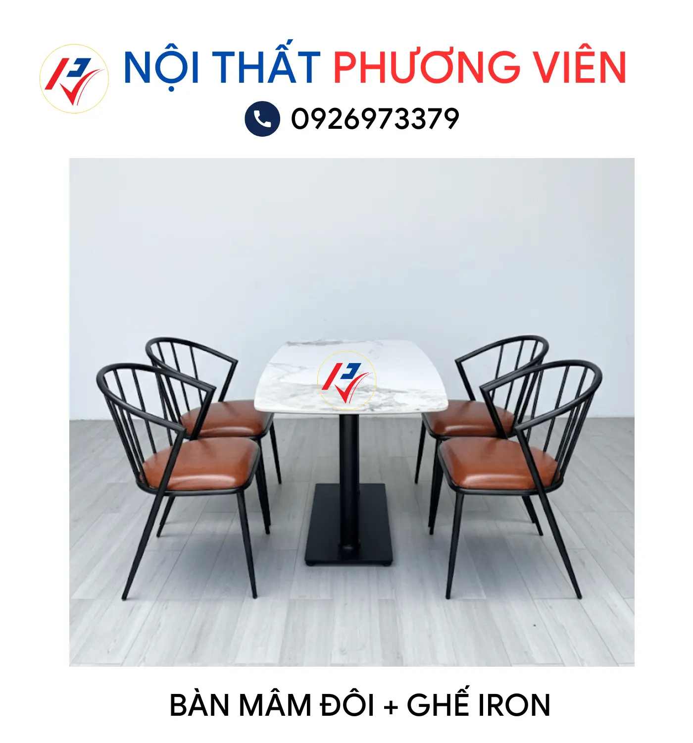 ban mam doi va ghe iron