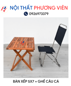 ban xep 5x7 va ghe cau ca