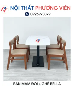 ban mam doi va ghe bella