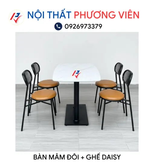ban mam doi va ghe daisy