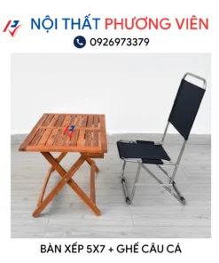 ban xep 5x7 va ghe cau ca