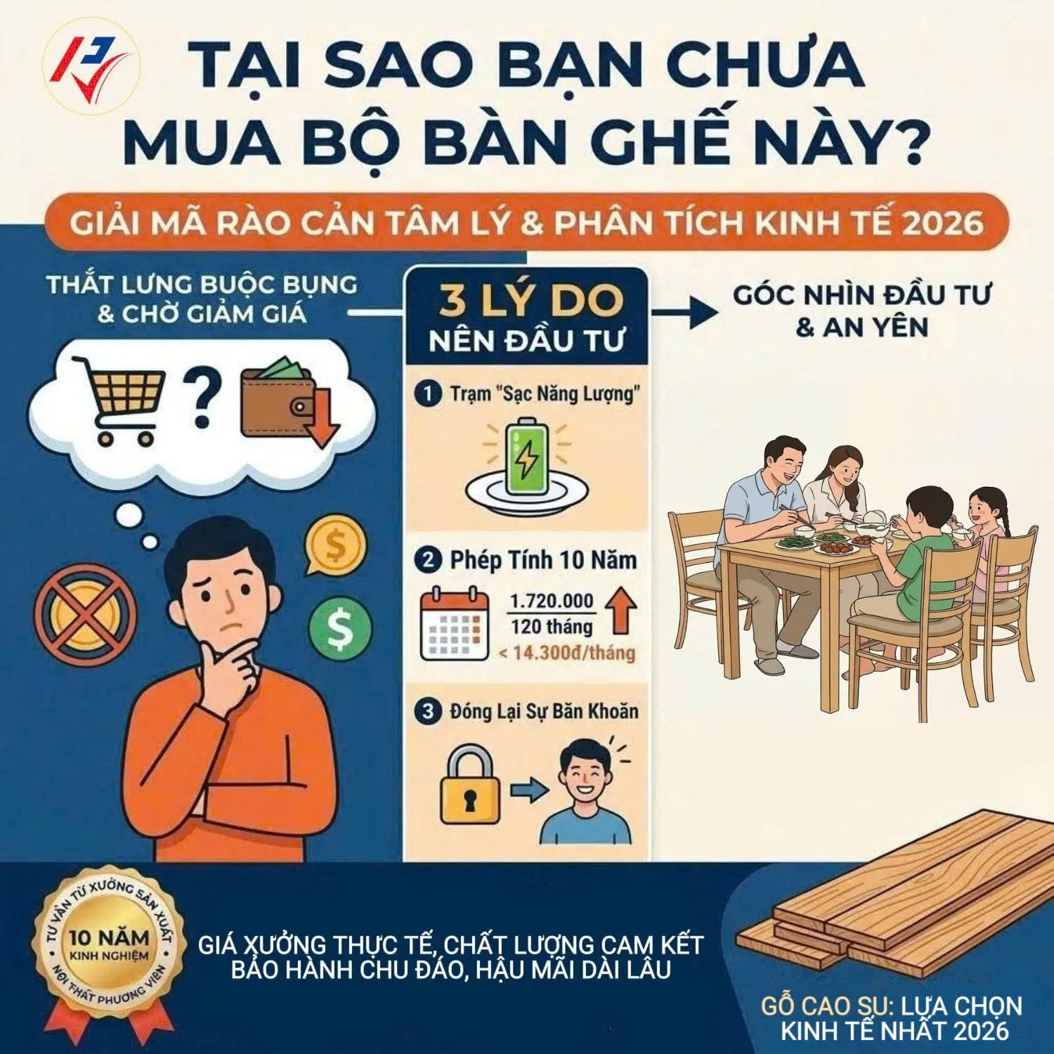 bo ban ghe an go cao su: tai sao ban chua mua?