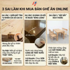 sai lam khi mua ban ghe online