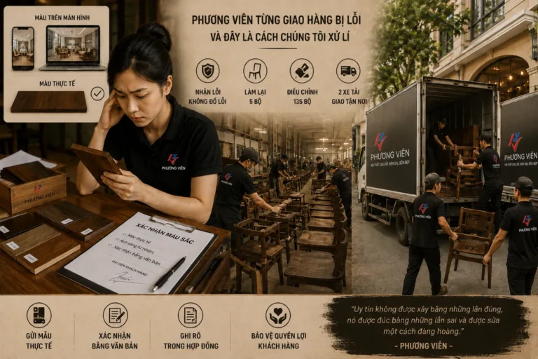 Phương Viên từng giao hàng bị lỗi và cách xử lý