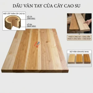 Gỗ cao su không đều màu - Nội Thất Phương Viên ở TPHCM