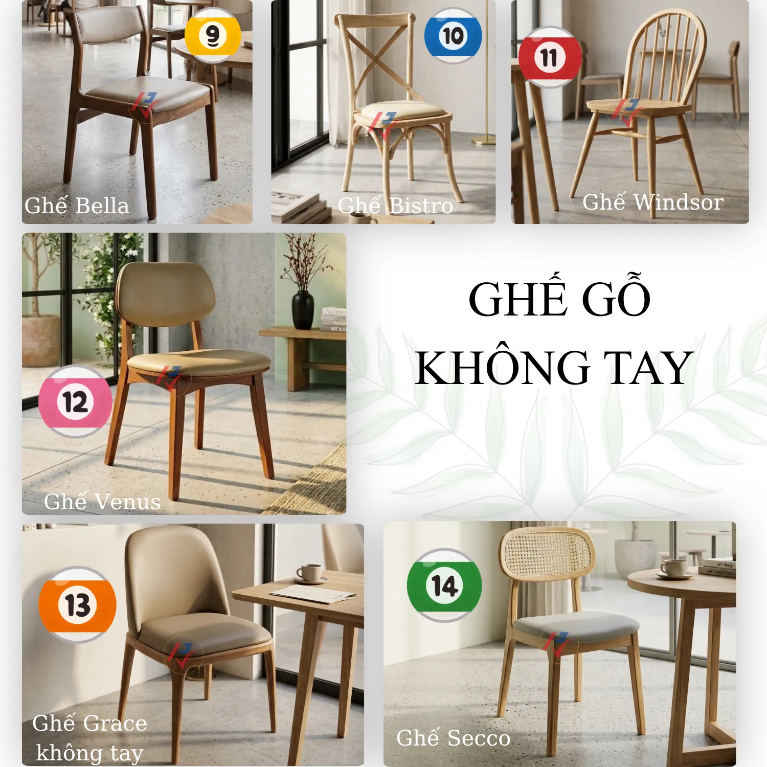 Ghế gỗ không tay