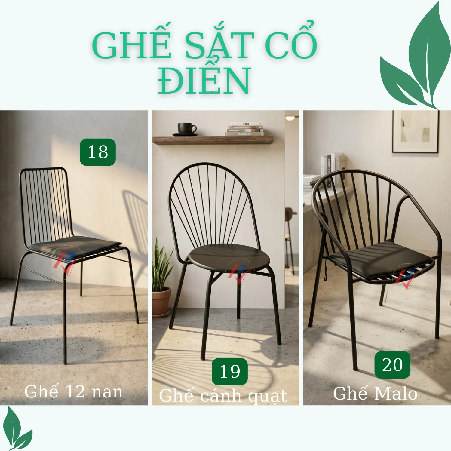 Ghế sắt cổ điển