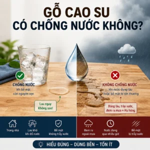 Gỗ cao su có chống nước không