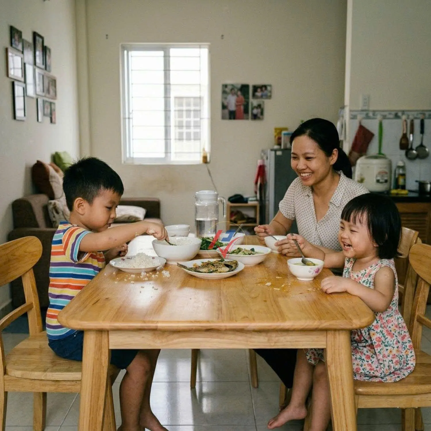 Bàn ăn gỗ cao su - Nội thất Phương Viên