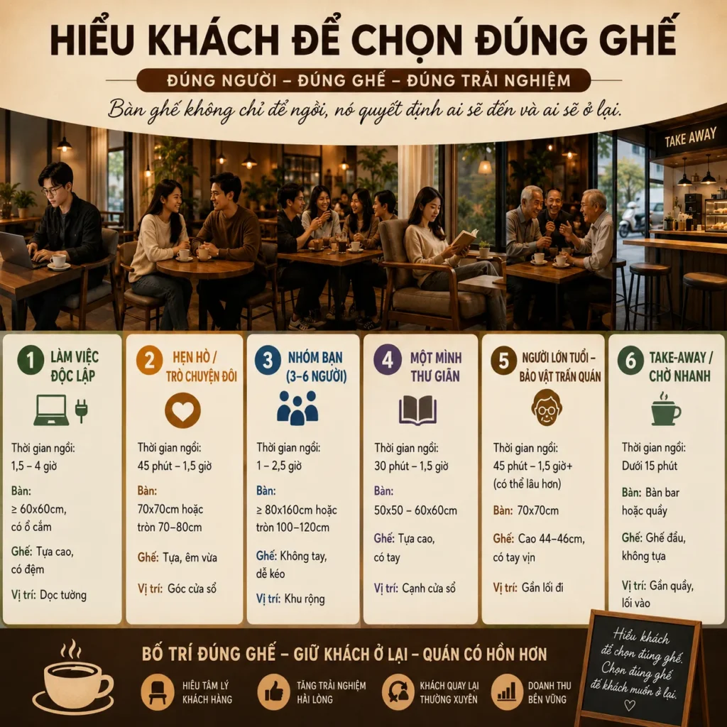 Đối tượng + tâm lý khách hàng khi ngồi quán cafe
