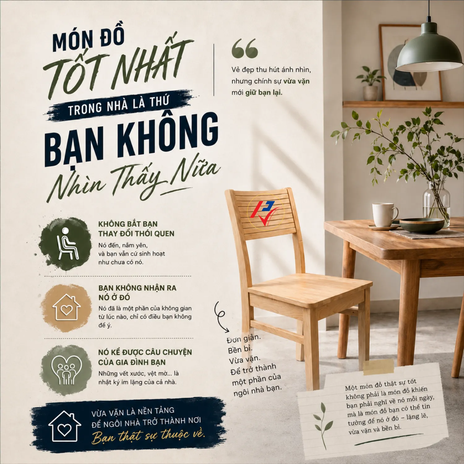 Món đồ tốt nhất trong nhà là khi bạn không nhìn thấy nữa