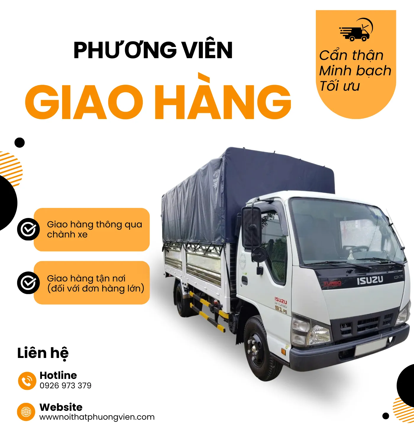 Phương Viên giao hàng - Phí và quy trình thật