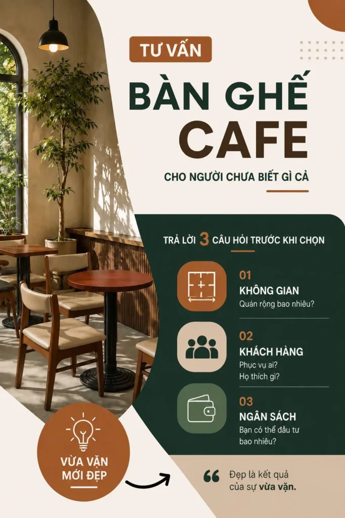 Tư vấn bàn ghế cafe cho người chưa biết gì cả - Phương Viên