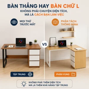 Bàn thẳng và bàn chữ L